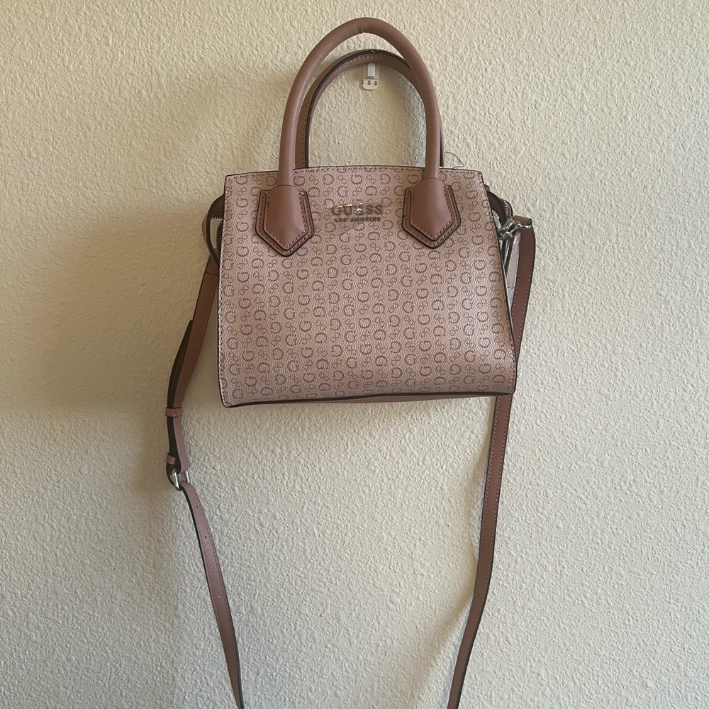 Guess light rose purse